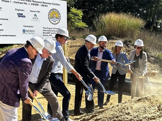 Wastewater site groundbreaking