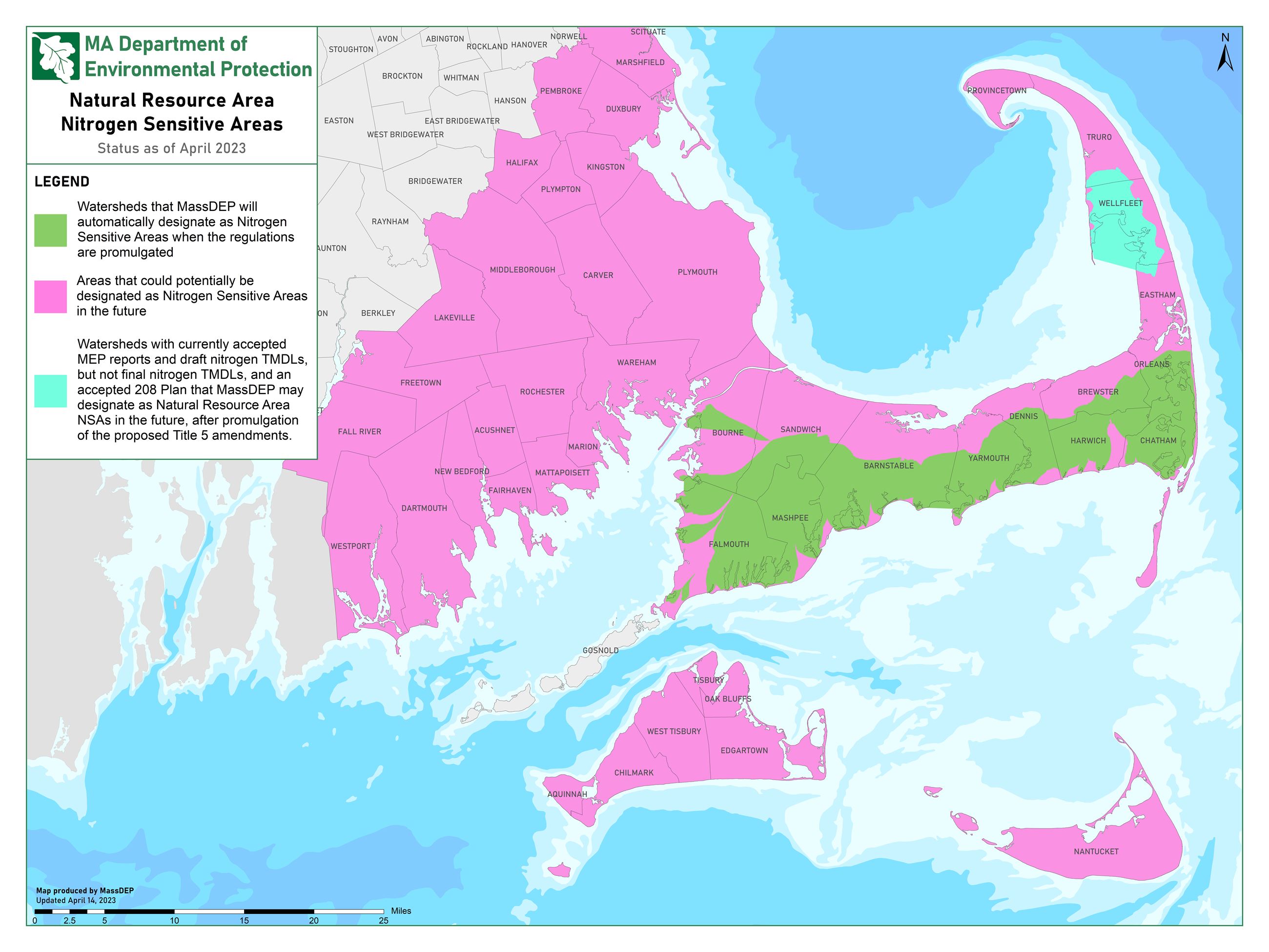 Nitrogen Sensitive Areas Map 